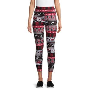Fun Fair Isle Christmas Leggings NWT Sz XXL